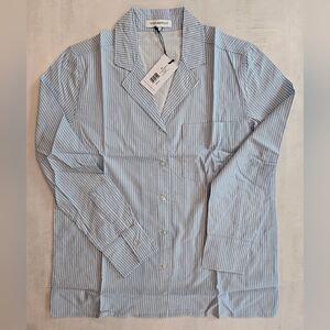 WeWoreWhat, Blue Striped OVERSIZE Comfy Pajama Sleep Shirt, Size XS, NWT